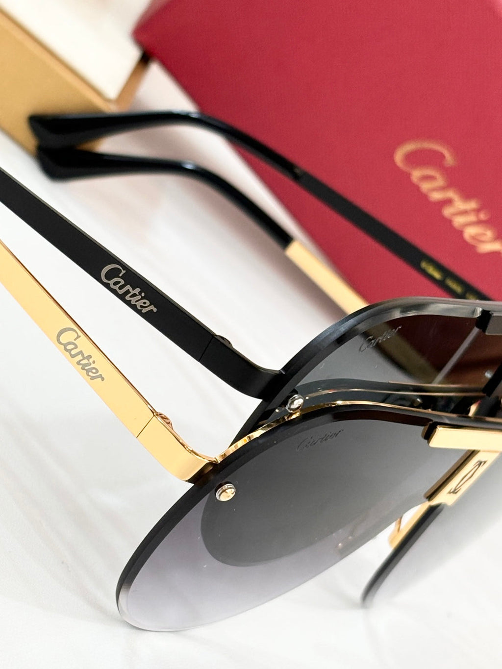 CARTIER SIGNATURE C DE AVIATOR FRAME SUNGLASSES 524543 IN METAL
