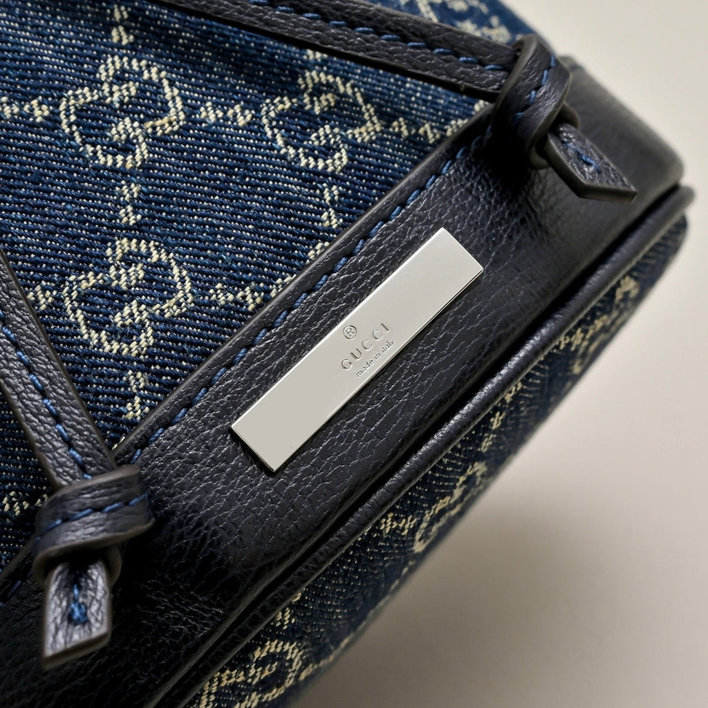 GUCCI Generation GG Denim Bucket Bag-875237