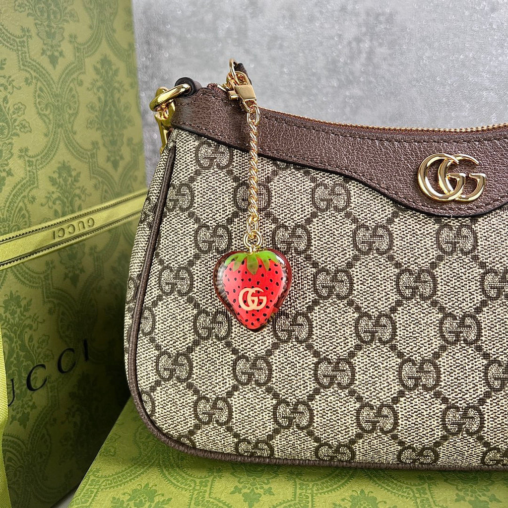 GUCCI Ophidia Strawberry Mini Shoulder Bag-735132