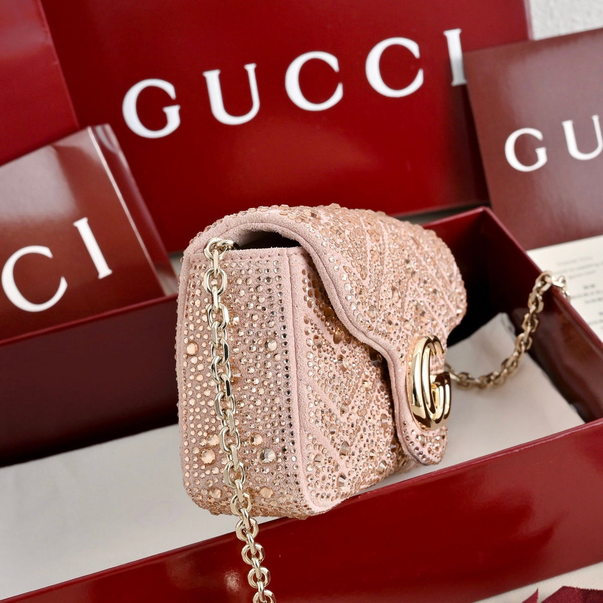 GUCCI Marmont Crystal Shoulder Bag-841290
