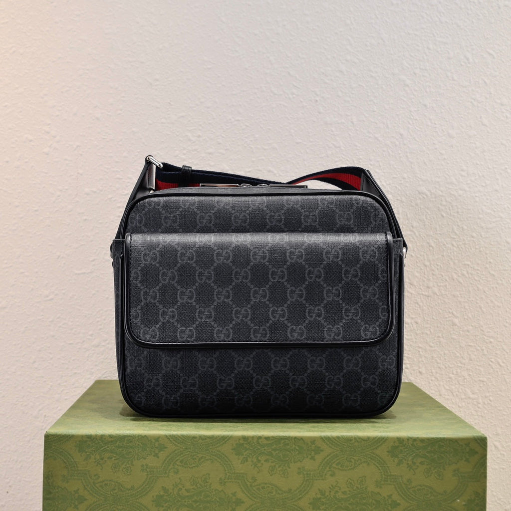 Gucci GG Supreme Black Men's Crossbody Bag-795479