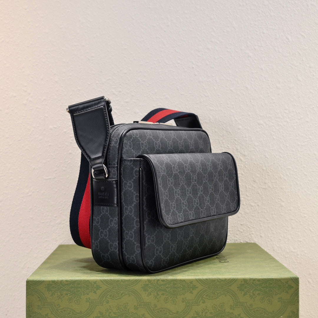 Gucci GG Supreme Black Men's Crossbody Bag-795479